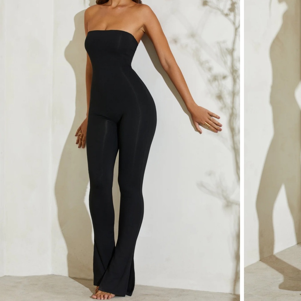 Oh Polly Elegant Black Strapless Jumpsuit